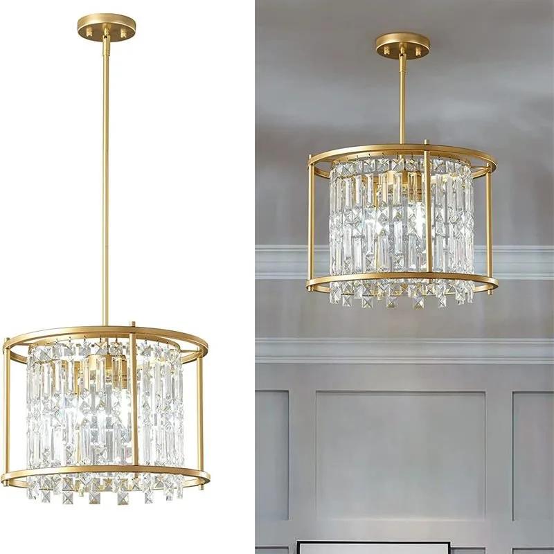 Modern minimalist luxury crystal chandelier K9 living room dining room ceiling light Nordic creative home lighting fixtures
