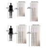 2pcs Sheer Lace Curtains with Pleated Ruffles Gauze Curtain