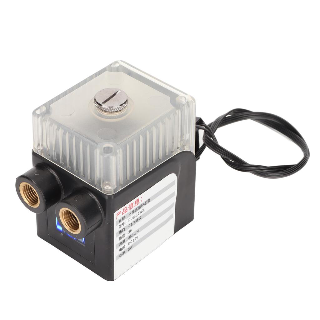Computer Cooler Pump Ultra Quiet G1 4 Thread 12V 4pin Connector 450L H Temperature Display Transparent CPU Water Pump