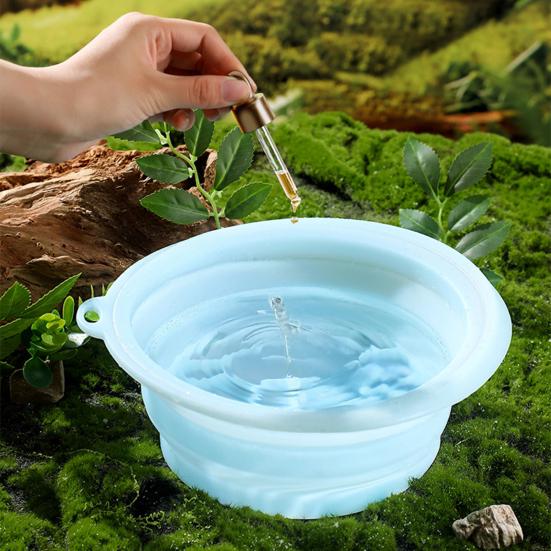 Face Ice Bath Bowl Collapsible Silicone Face Skincare Bowl with Built-in