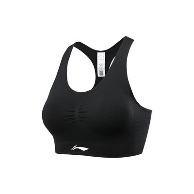 Li Ning Einfaches Logo Sportunterwäsche Damenunterwäsche Schwarz YUBT006-3