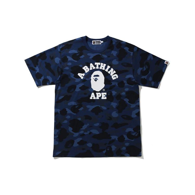 Bape Koszulka College z Kamuflażem Kolorowym SS21 1H25-109-041