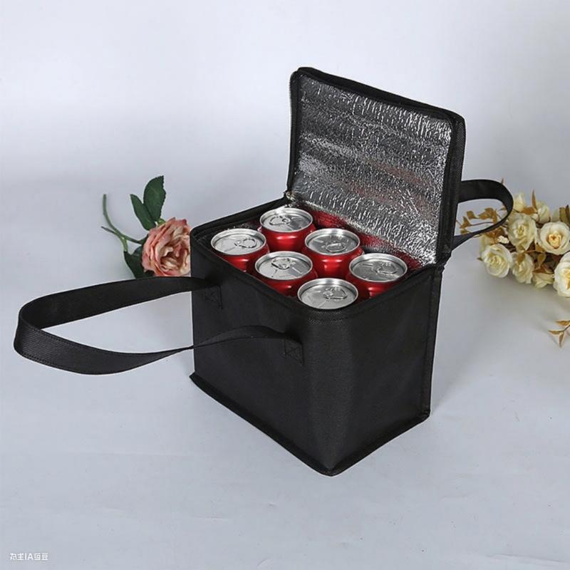 Insulated Bag With Cloth And Aluminum For Food Delivery Camping Cold Hot Meal Storage Temperature Retention