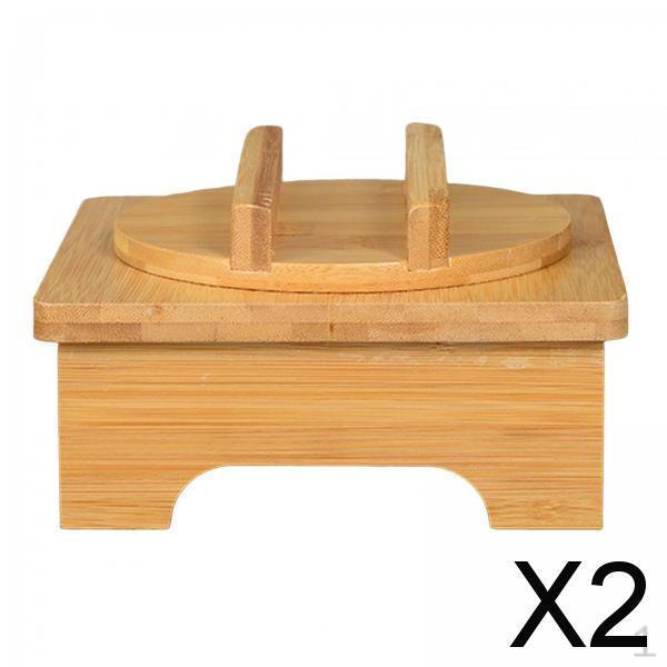 

2x Wood Pads Non Slip Wooden Trivets for Table Counter Dishes