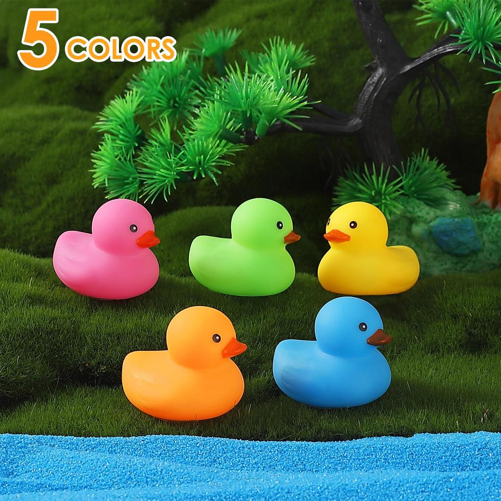 50/100/150Pcs Mini Rubber Duck  Multicolor Bath Ducks Bulk Float Duck Toy For Shower Birthday Party Favors Gift Classroom