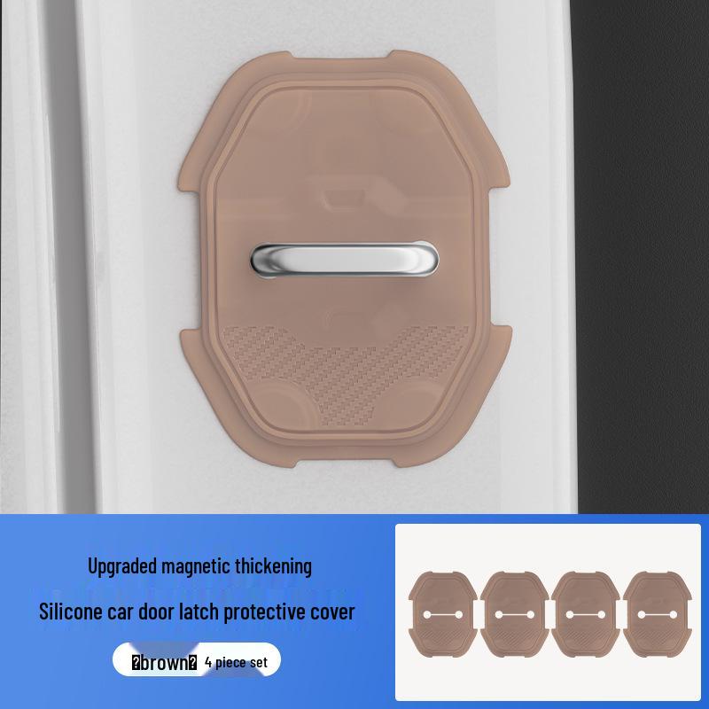 Car Door Lock Silicone Protector: Noise Reduction, Shock Absorption, Anti-Collision Pad for Safe Door Closing