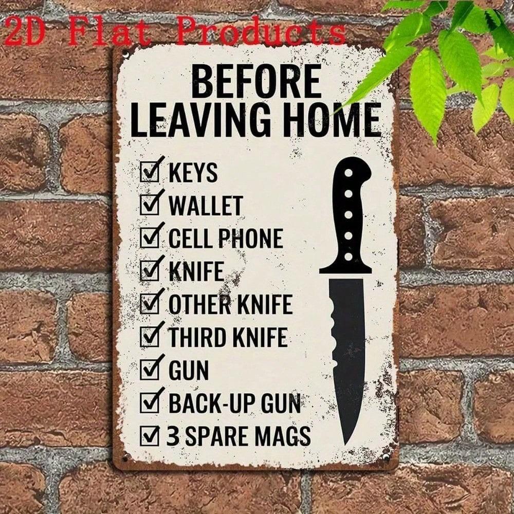 Metal Wall Art Vintage Reminder Key and Phone Hook for Hallway