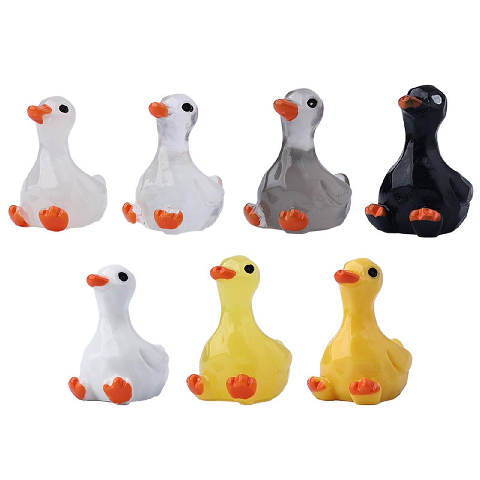 

56PCS Glow In Dark Duck Resin Decorations Mini Luminous Ducky Ornaments For DIY Fairy Garden Desktop Car Office Decor