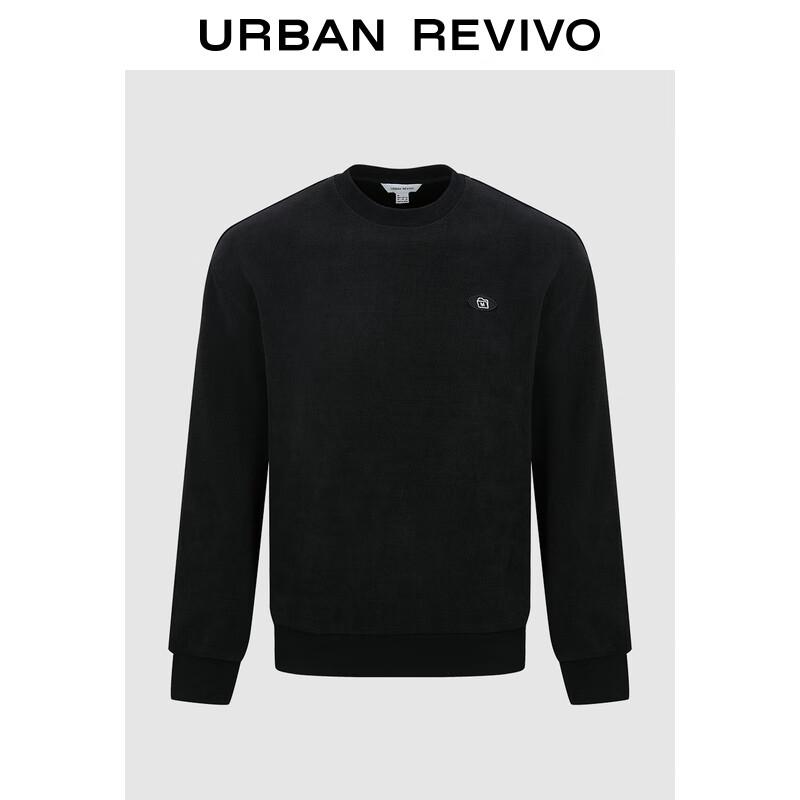 

UR 2025 Winter Men s Textured Embroidered Round Neck Sweatshirt XL
