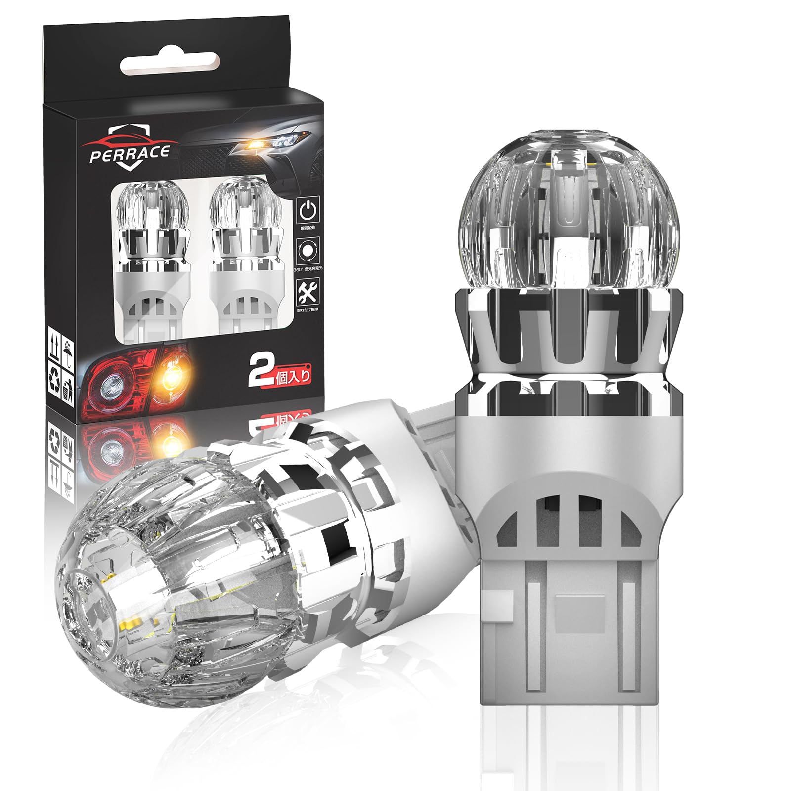 

Perrace T20 LED Double Brake Lamp, Tail Lamp, Diffused Cover, 360° Omnidirectional Luminous, T20 t20 led double white белый