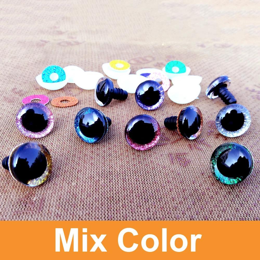 

20 шт. Прозрачные 3D Блестящие Пластиковые Безопасные Глаза Для Вязаных Игрушек, Рукоделия, Изготовления Кукол, Животные, Безопасные Глаза для Младенцев 10/12/14/16/18/20/25/30/35 мм 35mm