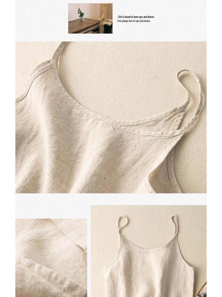 Southeast Asia Plus Size Cotton Linen Japanese Camisole