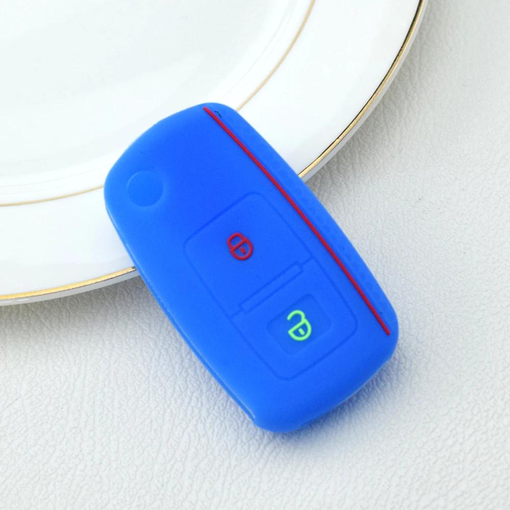 2 3 Buttons Silicone Flip Rubber Car Key Cover Case For VW Volkswagen Golf 5 6 7 MK4 Bora Amarok Polo Jetta Altea Alhambra Fob
