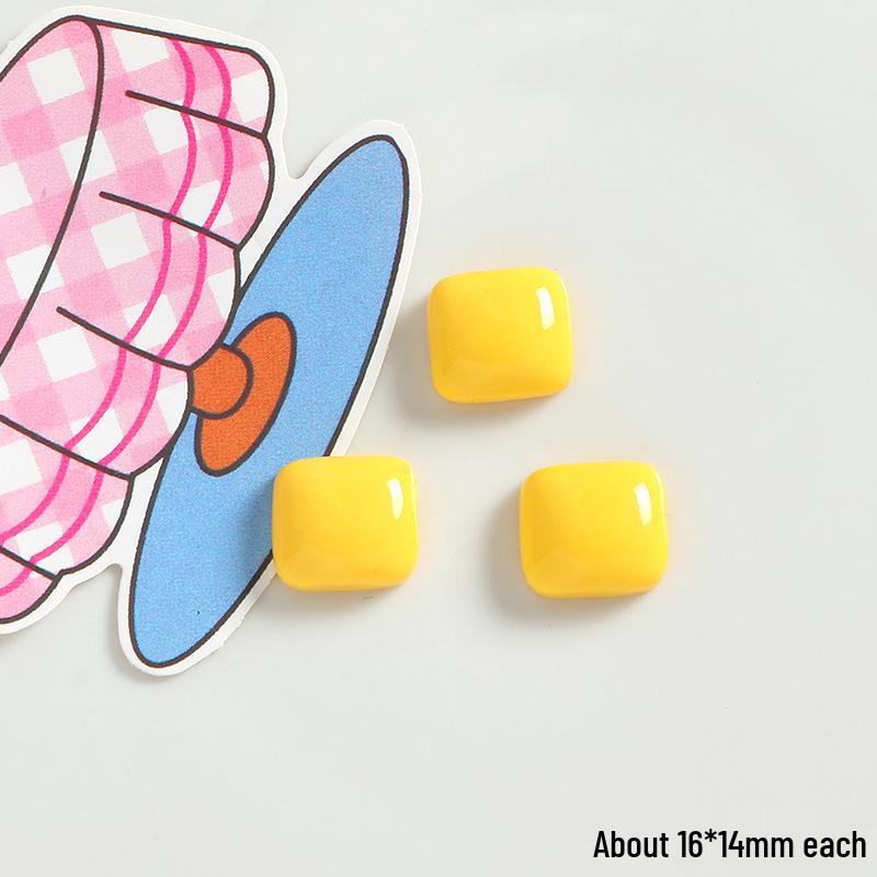 Big Eyes Cheese Resin Toy - Handmade DIY Accessories: Fridge Magnet, Shoe Buckle, Hair Accessory