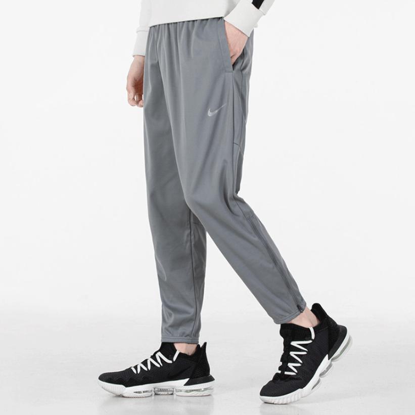 Nike Logo Print Solid Color Elastic Waist Drawstring Sports Pants Men Bottoms Grey DD6216-084