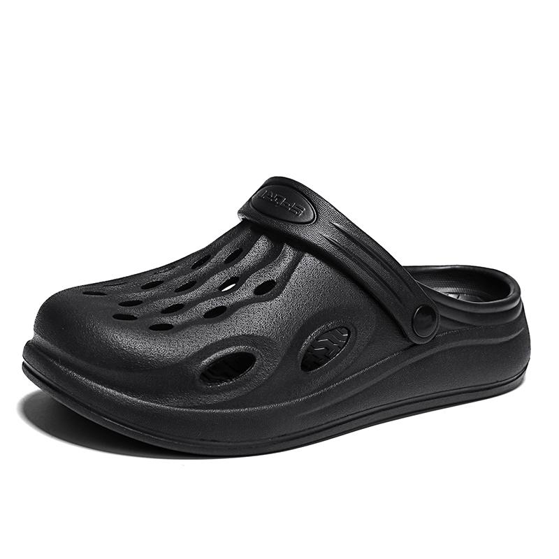 

Мода 2025 Лето Новые Дышащие и Удобные Садовые Клоги Тапочки Нескользящие Пляжные Сандалии Обувь для Мужчин 41-42 чёрный