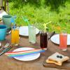 100/200PCS Disposable Drinking Straws Plastic Colorful Foldable Straws Wedding Party Christmas Kitchen Bar Drinks Accessories