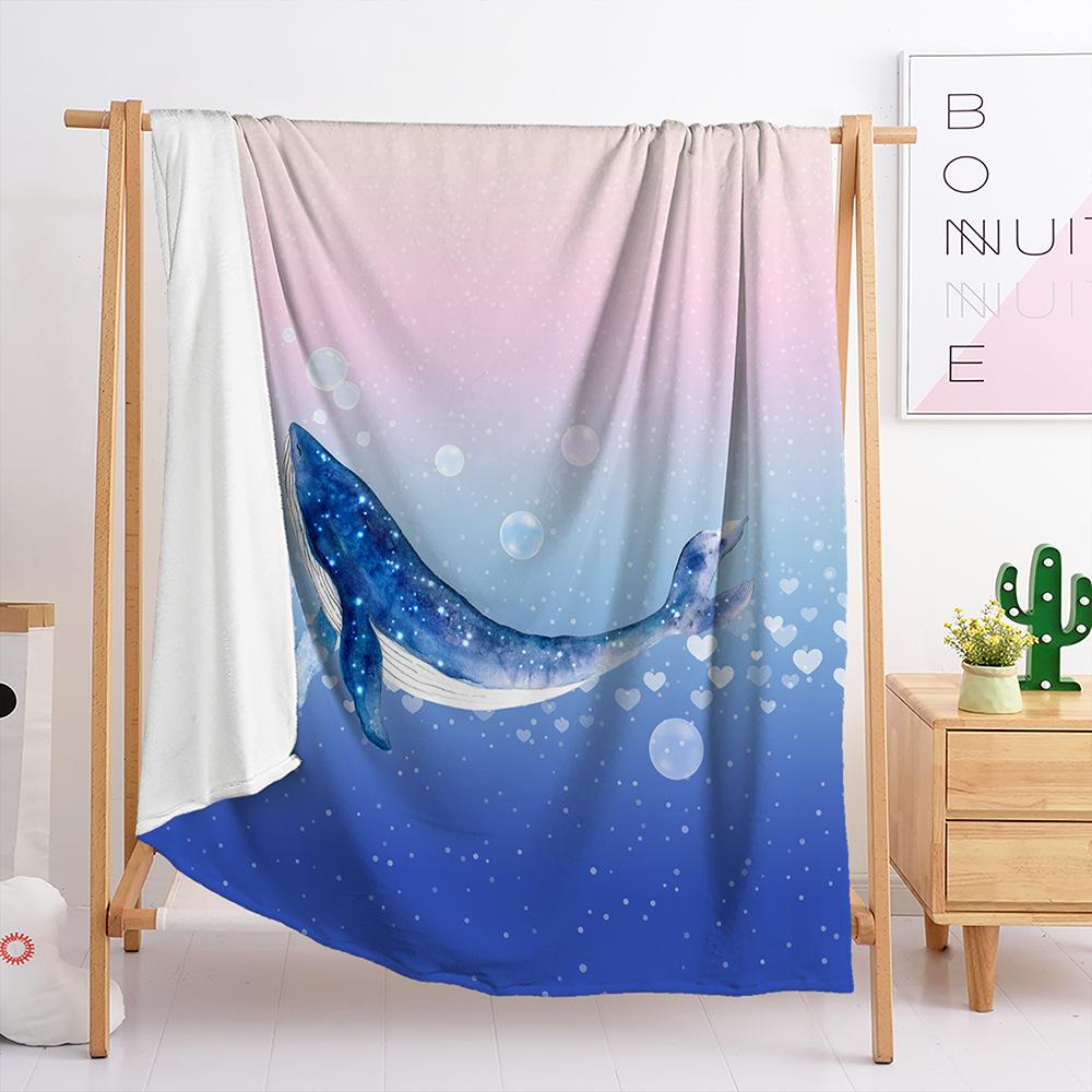 Blanket Flannel Blanket Aquatic Animal Mermaid 3D Digital Printing Blanket Blanket