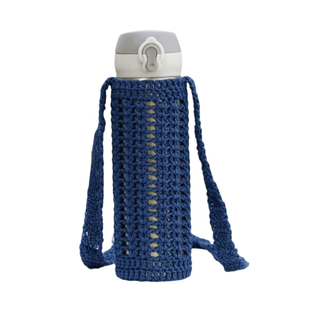Heat Insulated Knitted Water Bottle Cover Reusable Cup Sleeve Pouch  Water Bottle Accessories