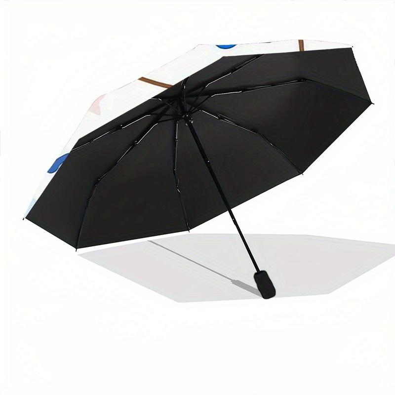 1pc Cute Cinnamoroll & Bear Ideas Automatic 3-Fold Umbrella Design, Cute Cartoon Pattern, Portable Outdoor Umbrella, Perfect, Holiday Gift for fans.S0