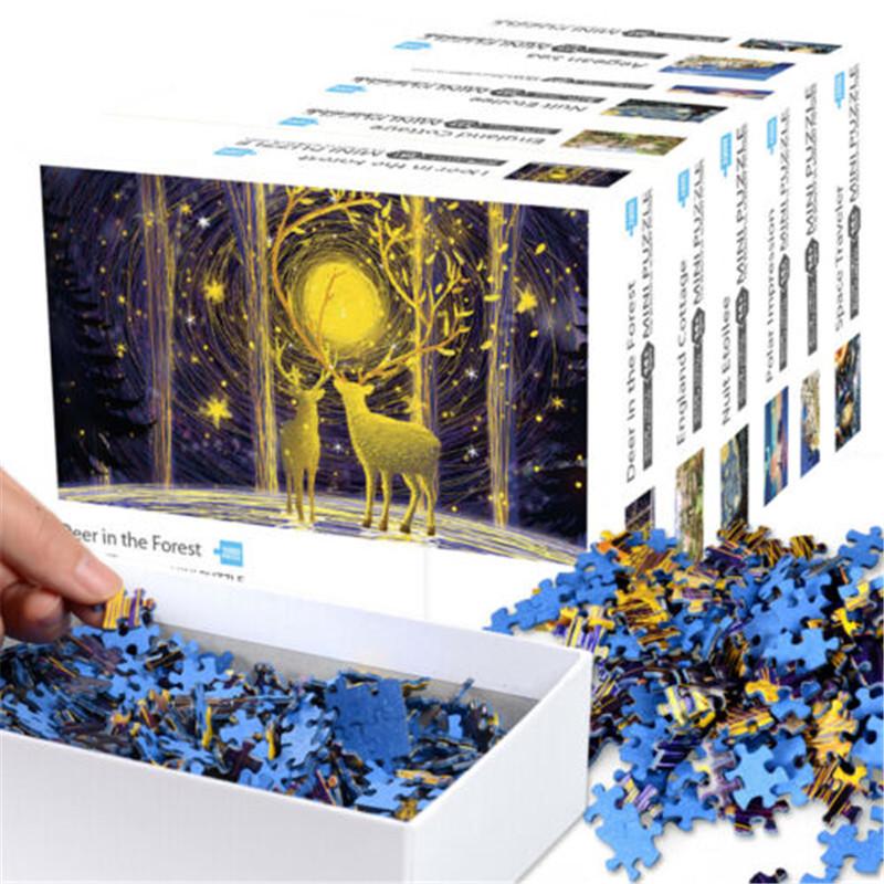 Buy Jigsaw Puzzles 1000 Pieces Toys Deer In The Forest Stress Relief for Adults Kids at