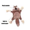 Yousheng Pet Toy Plush Fox Raccoon Squirrel Shape Dog Chew Toy Interactive Pet Squeak Toy Bite-Resistant Teeth Cleaning Playing Toy for Cats Dogs