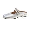 Mary Jane single shoes women's shoes new spring and summer temperament low heel bag head half slippers sandals