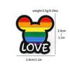 Creative Personality Rainbow Mickey Head Metal Badge Mickey Mouse Minnie Alloy Oil Drop Brooch Pin