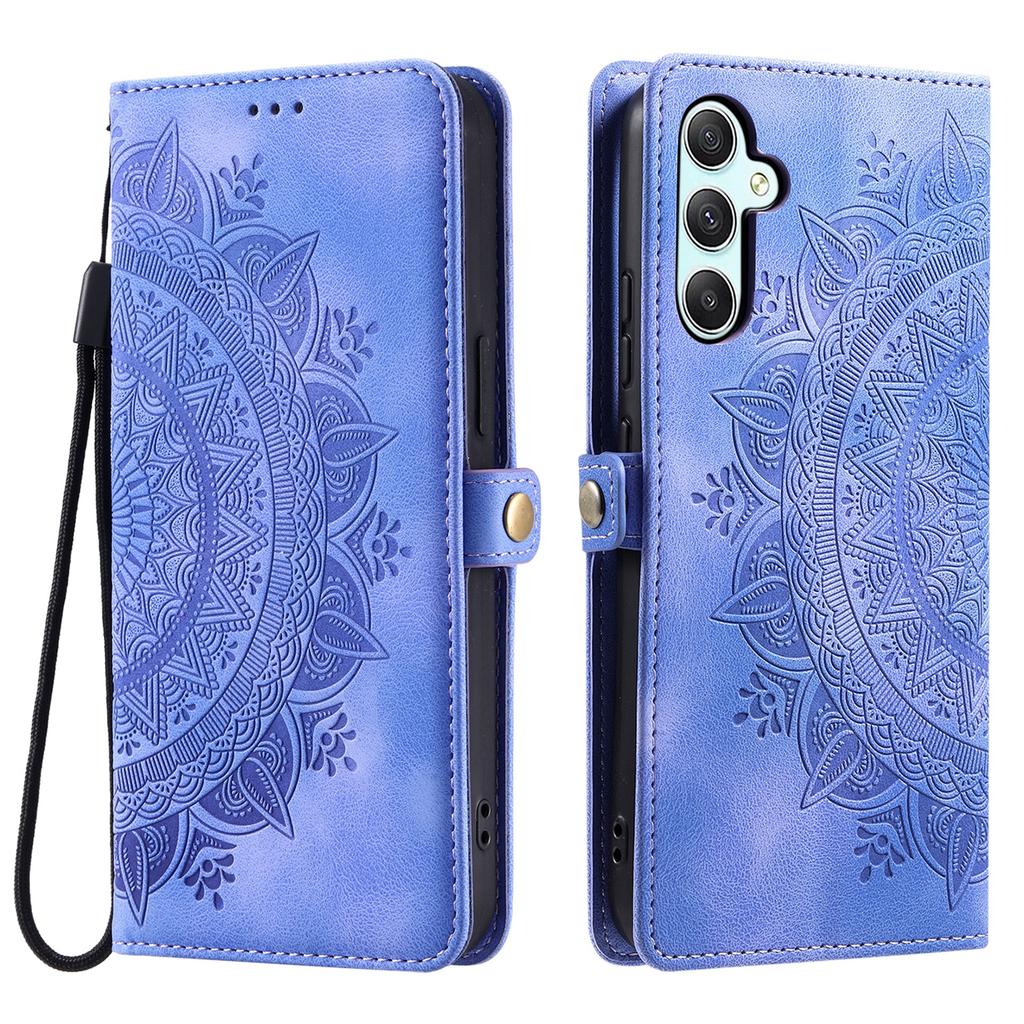 Style 016 For Samsung Galaxy S23 FE Case Skin Feel Totem Imprinted Wallet Leather Phone Cover