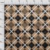oneOone Cotton Flex Light Brown Fabric Argyle Check Sewing Material Print Fabric By The Yard 40 Inches