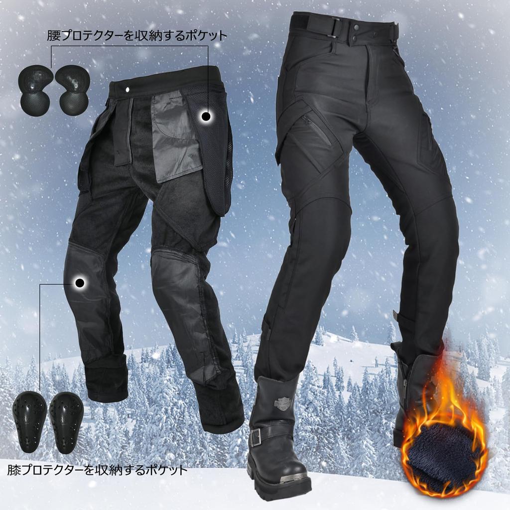 RENHE Winter Motorcycle Thermal Rider Pants with Fleece Lining and Waterproof and Windproof Racing Pants for Warmth and Size 2XS Women's Pants,