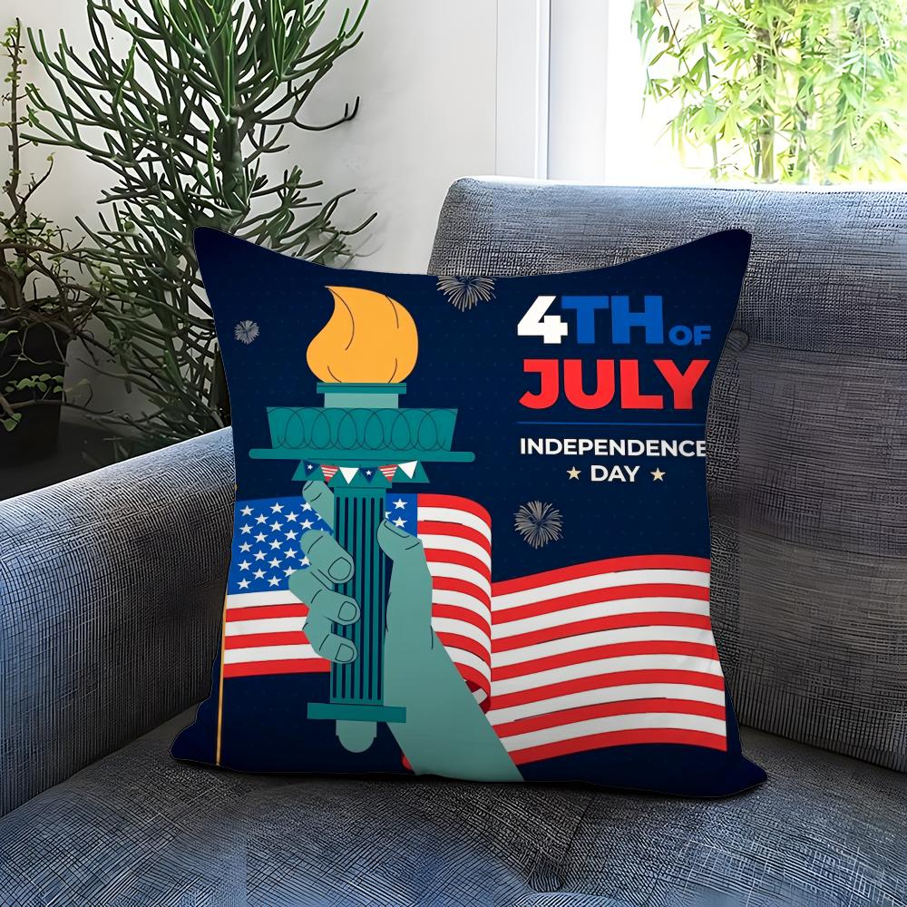 Modna Poszewka na Poduszkę Dzień Niepodległości Wygodna Dwustronna Poszewka na Poduszkę Idealna do Samochodu Sofy Sypialni Poza