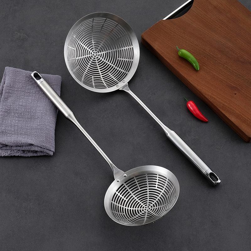 Stainless Steel Frying Strainer Fries Spoon Multipurpose Practical Strainer Kitchen Supplies
