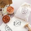 Custom Logo Stamp, Round Wooden Personalized Rubber Stamp, Business Stamps, Book Stamp, Wedding and Packaging Seal(ink Pad Not Included)