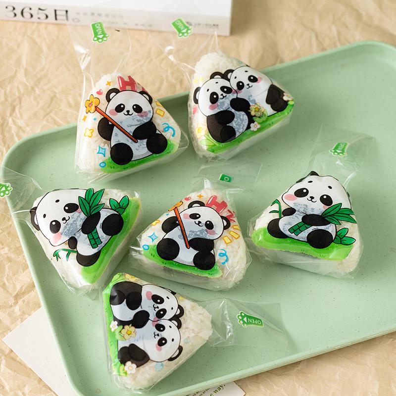 50 Pezzi Cartoni Animati Giapponesi Carini Per Sacchetto Confezionamento Palla di Riso Triangolare Sacchetto per Onigiri Sushi con Nori Stampo per Preparare Sushi Accessorio Bento