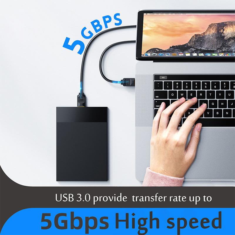 Cablu de prelungire USB 3.0 / 2.0 Cablu de prelungire de tip masculin la femeie Cablu de prelungire USB 3.0/2.0 de viteză rapidă extins pentru laptop PC Extensie USB 3.0