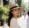 Fashion French Straw Hat Women's Summer Seaside Fine Grass Beach Hat Concave Top Sun Hat Straw Hat Retro Sun Protection Hat