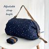 High-Quality Foldable Shopping Bag with Snap Closure - Lightweight, Portable Shoulder Tote for Groceries & Travel, Durable Polyester