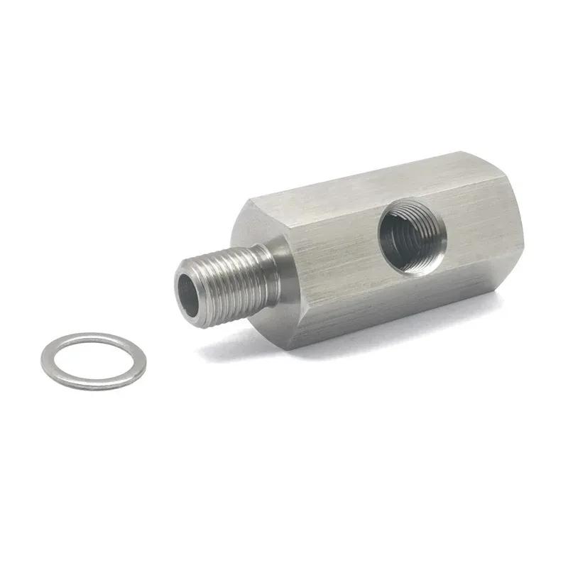 M10x1 auf 1/8NPT Edelstahl Motor Turbolader Anschluss Dreiwege Hydraulischer Adapter Automobilteile
