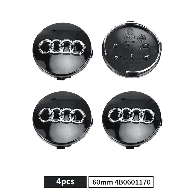 4PCS 60/61/68/69/135mm For Wheel Center Cap Car Hub Cap Fit For Audi A4 A6 A8 A3 A5 Q5 Q7 RS4 RS5 C5 S3 S5 Q3 Car Accessories