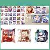 Genshin Impact Cartoon Cushion Cover Soft Polyester Peachskin Pillow Case For Home Decor