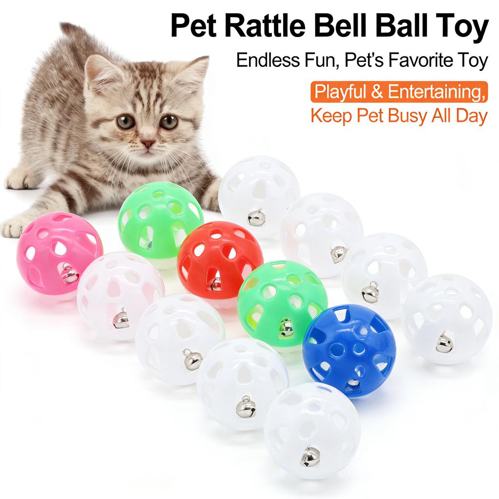 Cat Toy Balls with Bell, Interactive Play for Kittens, Fun Pet Accessories