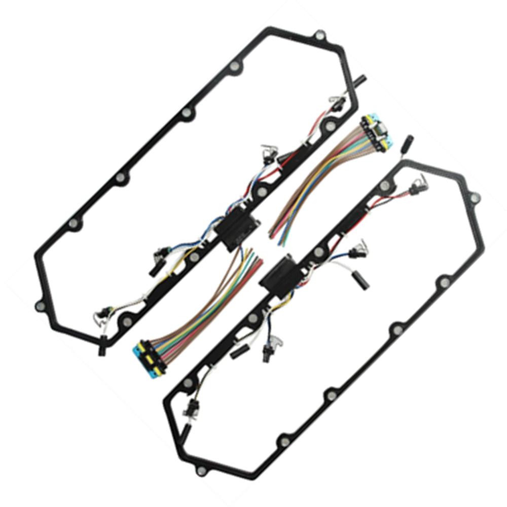 Valve Cover Gaskets Harness & 8pcs Glow Plugs Kit Fit for Ford 7.3L Diesel Engin