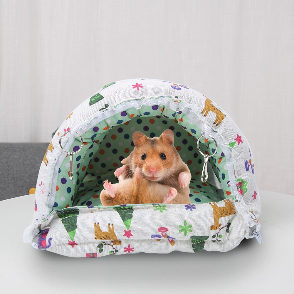 Cotton Fabric White Christmas Pet Hamster Warm Hammock Hanging Tent Nest for Sugar Glider Squirrel Chinchilla Rabbit
