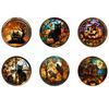 Halloween Pvc Static Glass Stickers Castle Cat Removable Non Adhesive WindowDecals for Party Home Decoration Haunted House Props