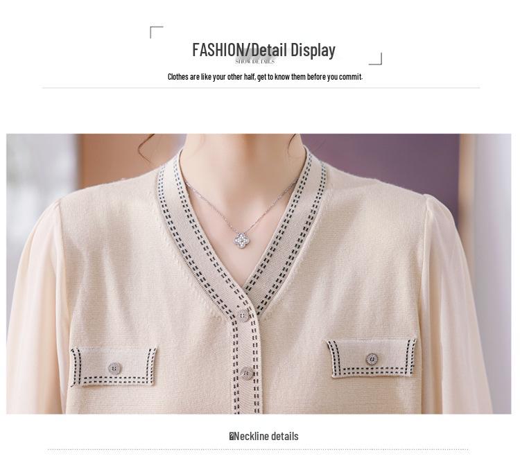 2026 Spring Elegant Knit Base Layer Top for Mature Women, Chic Casual Wear for 40s and Up, Ideal for Spring and Autumn