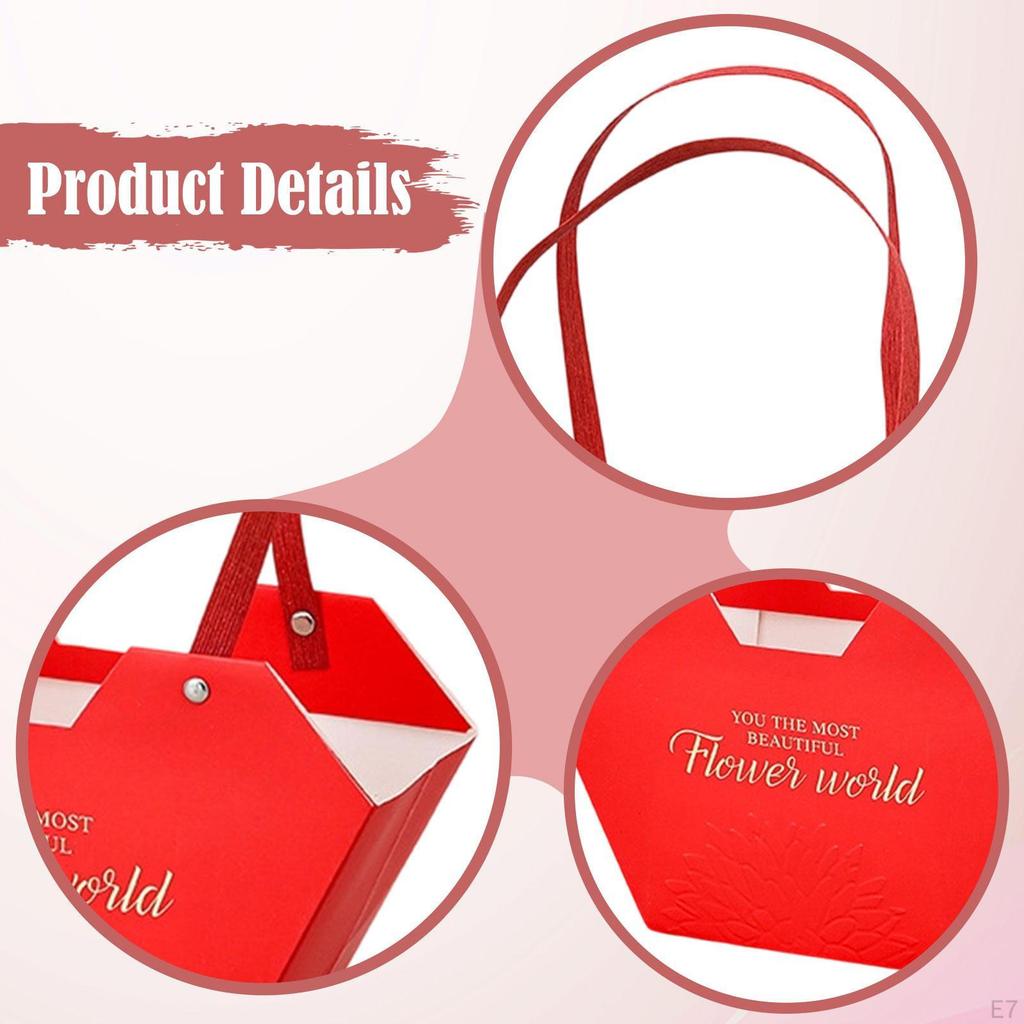 Bouquet Holder, Gift Box, Paper Handbag, Storage Bag, Florist Packaging Material, Stylish for