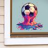 Soccer Window Clings Soccer Ball Static Window Stickers Removable PVC Decals for Home Office School Football Event Party Decoration