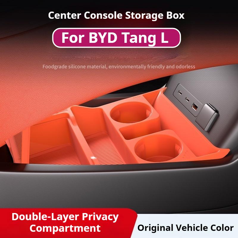 For 25 Models of BYD Tang L Car Central Control Lower Storage Box Armrest Storage Tray Silicone Non-slip Pad Modify Accessories