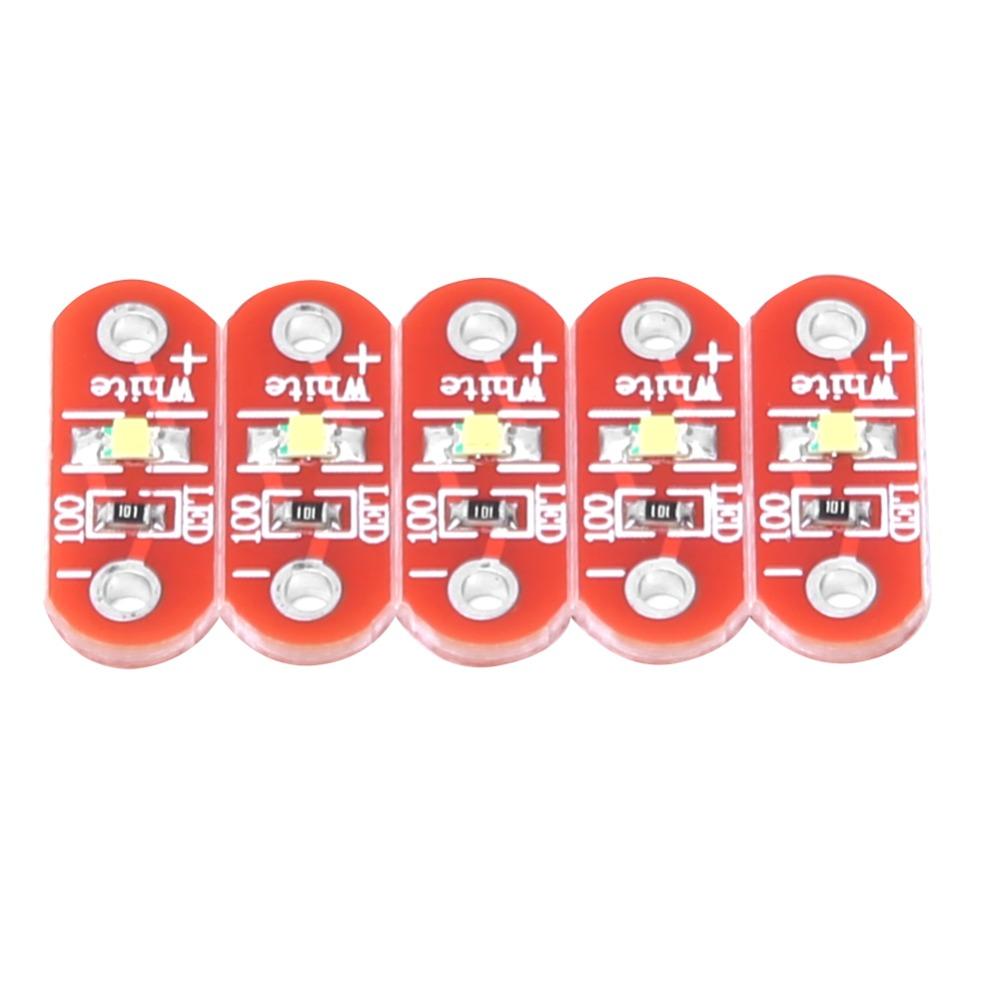 50Pcs White LED for LilyPad LED Module 3~5V Working Voltage Small Size Design Wearable LED Module Surface Mounted